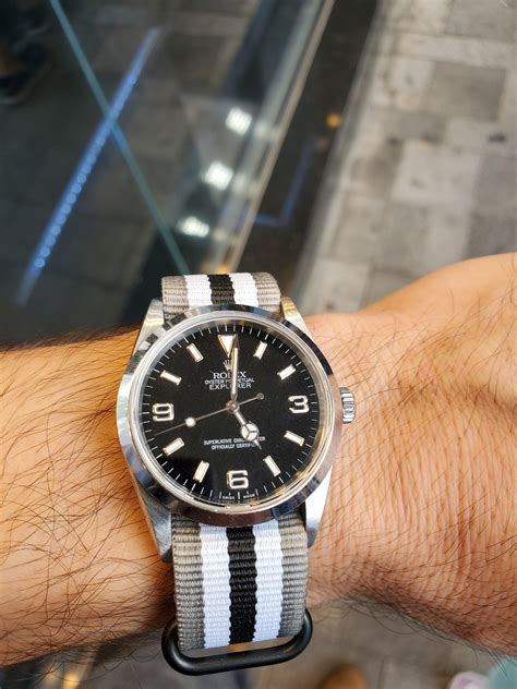 rolex explorer on a nato